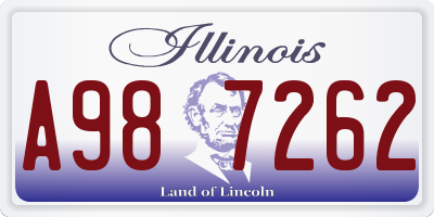IL license plate A987262