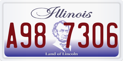 IL license plate A987306