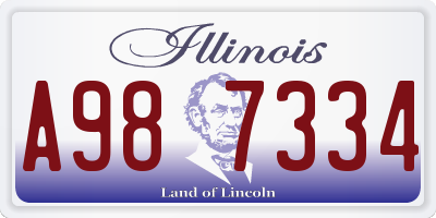 IL license plate A987334