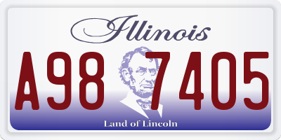 IL license plate A987405