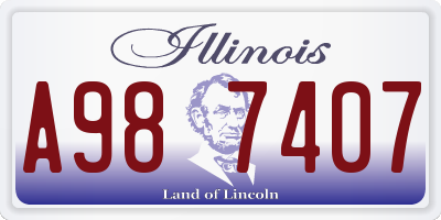 IL license plate A987407