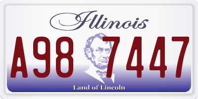 IL license plate A987447