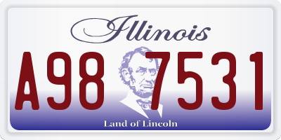 IL license plate A987531