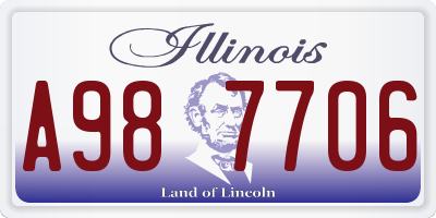 IL license plate A987706