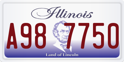 IL license plate A987750