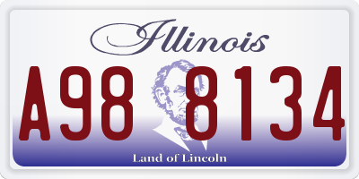 IL license plate A988134