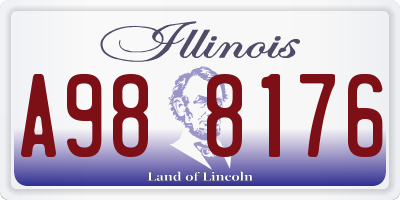 IL license plate A988176