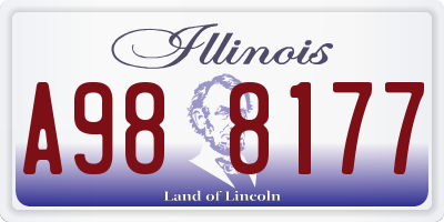 IL license plate A988177