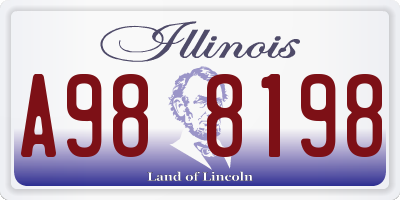 IL license plate A988198