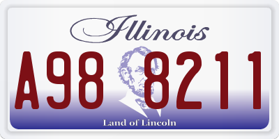 IL license plate A988211
