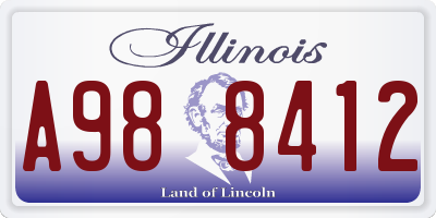 IL license plate A988412