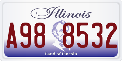 IL license plate A988532