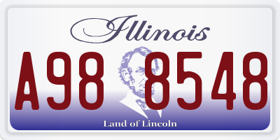 IL license plate A988548