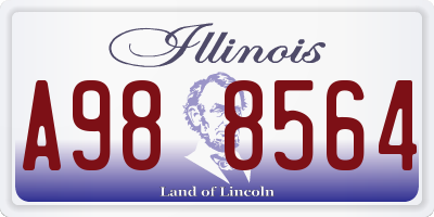 IL license plate A988564