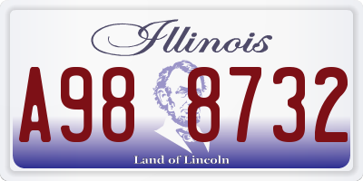 IL license plate A988732