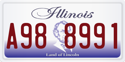 IL license plate A988991