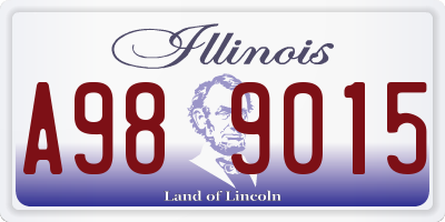 IL license plate A989015