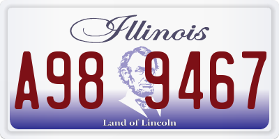 IL license plate A989467