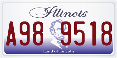 IL license plate A989518