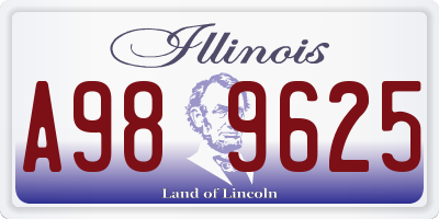 IL license plate A989625