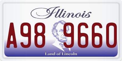 IL license plate A989660