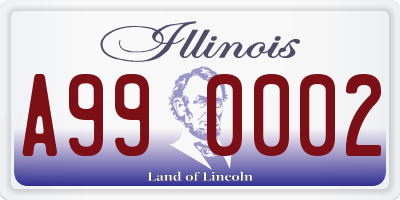 IL license plate A990002