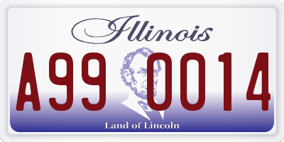IL license plate A990014