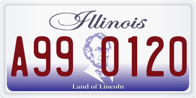 IL license plate A990120