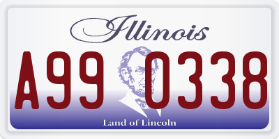 IL license plate A990338