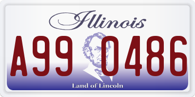 IL license plate A990486