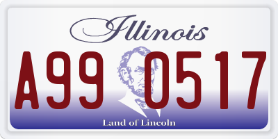 IL license plate A990517