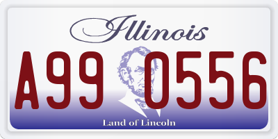 IL license plate A990556