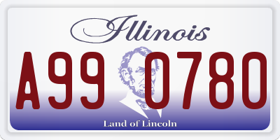 IL license plate A990780
