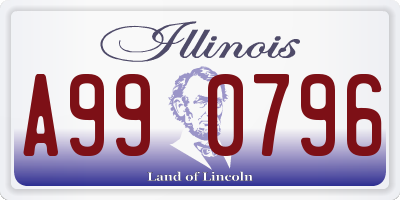 IL license plate A990796