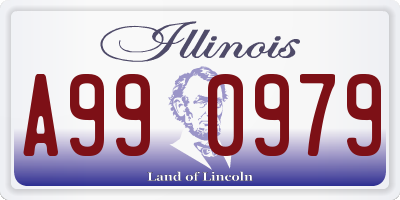 IL license plate A990979