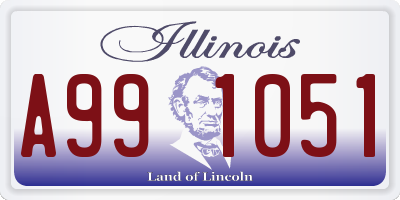IL license plate A991051