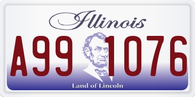 IL license plate A991076