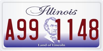 IL license plate A991148