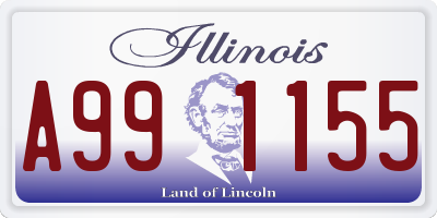 IL license plate A991155