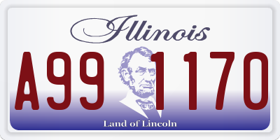 IL license plate A991170