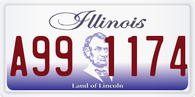 IL license plate A991174