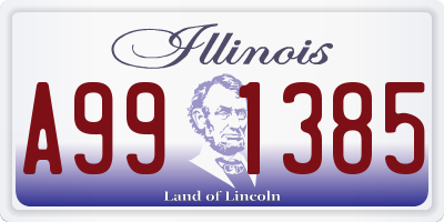 IL license plate A991385