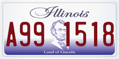 IL license plate A991518