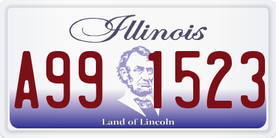 IL license plate A991523