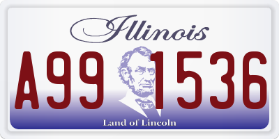 IL license plate A991536