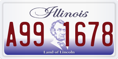 IL license plate A991678