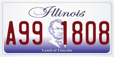 IL license plate A991808
