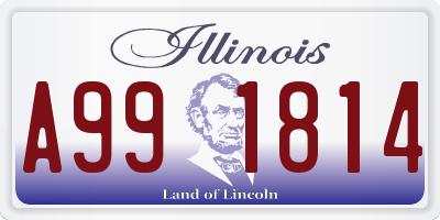 IL license plate A991814