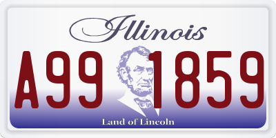 IL license plate A991859