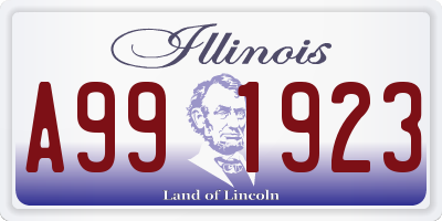 IL license plate A991923